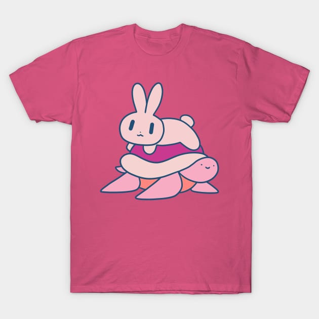 Bunny and Turtle T-Shirt by saradaboru